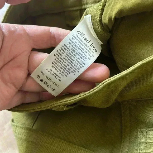 Aritzia Wilfred Free Green Cargo Carpenter Utility Pants Sz 00 - Picture 4 of 8